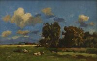 Willem de Zwart: Polderlandschap met koeien