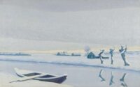 Dirk Smorenberg: Winterlandschap met drie knotwilgen