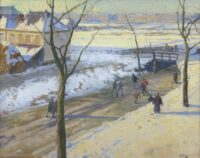 Ben Viegers: Schaatsers bij De La Reyweg, Den Haag