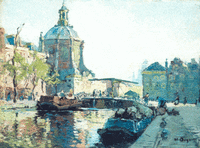 Herman Bogman: Bedrijvigheid op de Korte Mare te Leiden