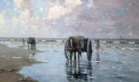 Gerardus Johannes Delfgaauw: Schelpenvissers op het strand