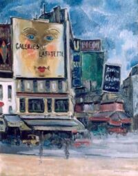 Dirk Filarski: Gezicht op Place Blanche, Parijs
