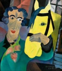 Charles Gaupp: Zelfportret met paard