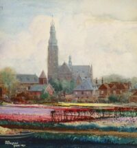 Albert Hemelman: Kleurrijke bollenvelden bij Lisse