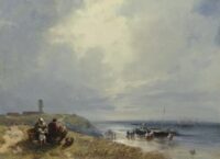 Hermanus Koekkoek: Vissersfamilie in de duinen