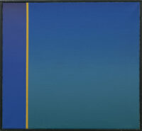 Willem van Althuis: Compositie blauw met gele lijn