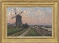 Rodolphe Paul Wytsman: De Trekvliet met Den Haag op de achtergrond (in lijst)