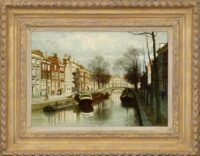 Johannes Klinkenberg: Stadsgezicht (in lijst)