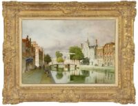 Johannes Klinkenberg: Hollands stadsgezicht (in lijst)