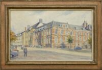 Hendrikus Elias Roodenburg: Gezicht op de Kneuterdijk te Den Haag (in lijst)