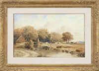 Andreas Schelfhout: Riviergezicht (in lijst)