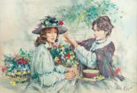 Gordon King: Twee bloemenmeisjes