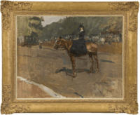 Isaac Israels: Amazone in het Londense Hyde Park (in lijst)