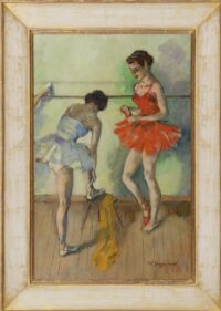 Willem Dooijewaard: Twee ballerina's (in lijst)