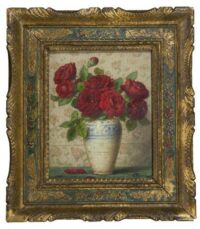 Ernest Filliard: Rode rozen in een vaas