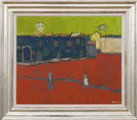 Wim Oepts: Village square (framed)