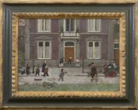 Harm Kamerlingh Onnes: Winter in Delft, Het Sint Joris Gasthuis (in lijst)
