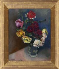 Jan Wiegers: Rozen in een vaas (in lijst)