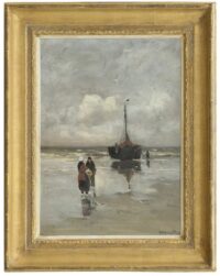 Gerhard Arij Ludwig 'Morgenstjerne' Munthe: Bomschuit aan de kust (in lijst)