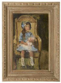 Isaac Israels: Meisje in blauwe jurk (in lijst)