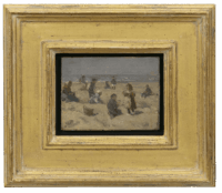 Johannes Evert Hendrik Akkeringa: Spelende kinderen op het strand (in lijst)