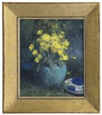 Jan Voerman sr: Boterbloemen in een gemberpot (in lijst)