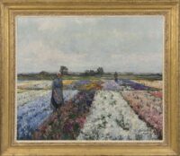 German Grobe: Bloemenveld in volle bloei (in lijst)