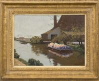 Anton Koster: Praam met hyacinten (in lijst)