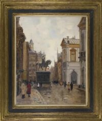 Herman Bogman: Het Noordeinde in Den Haag (in lijst)
