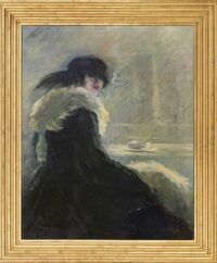 Isaac Israels: Vrouw met sigaret (in lijst)