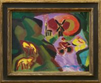 Koos van Bruggen: Expressionistic landscape (framed)