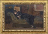 Isaac Israels: Lezend meisje op een sofa (in lijst)
