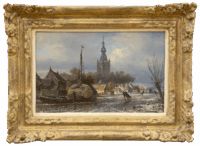 Elias Pieter van Bommel: Schaatsplezier bij Overschie (in lijst)