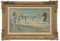 Hendrik van Steenwijk: Strandplezier (in lijst)