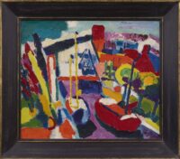 Koos van Bruggen: Havengezicht (in lijst)