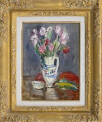 Charles Camoin: Gemengd boeket in vaas (in lijst)