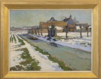 Ben Viegers: Knotwilgen in de winter, omgeving Sassenheim/Lisse (in lijst)