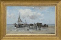 Johan Frederik Cornelis Scherrewitz: Uitladen van de visvangst (in lijst)