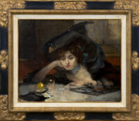 Jean Gouweloos: Kaartspelen in het café (in lijst)