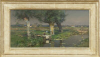 Cornelis Vreedenburgh: Zonnig landschap (in lijst)