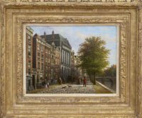 Johannes Fanciscus Spohler: Het Felix Meritis gebouw aan de Keizersgracht, Amsterdam (in lijst)