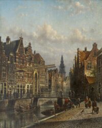 Johannes Fanciscus Spohler: Zomers stadsgezicht