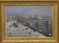 Hendrik Jan Wolter: Uitzicht op de Amstel in de winter (in lijst)
