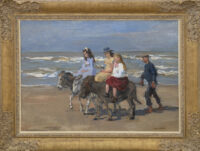 Isaac Israels: Ezeltje rijden op het strand van Scheveningen (in lijst)