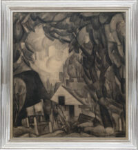 Leo Gestel: Boerderij de Standvastigheid Bergen (in lijst)