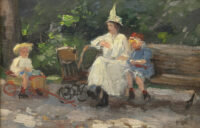 August Willem van Voorden: Zonnige dag in het park