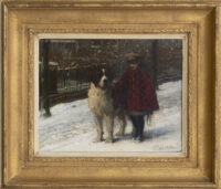 Otto Eerelman: Meisje met haar hond (in lijst)