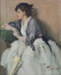 Fernand Toussaint: Jonge vrouw in witte jurk