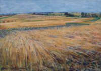 Johan Dijkstra: Gronings landschap met korenvelden