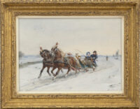 Otto Eerelman: Arrenslee in de sneeuw (in lijst)